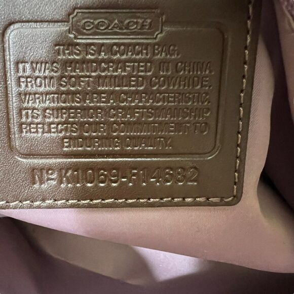 Coach Penelope Brown Ruffle Top Leather Shoulder Bag K1069-F14682 - Picture 12 of 16